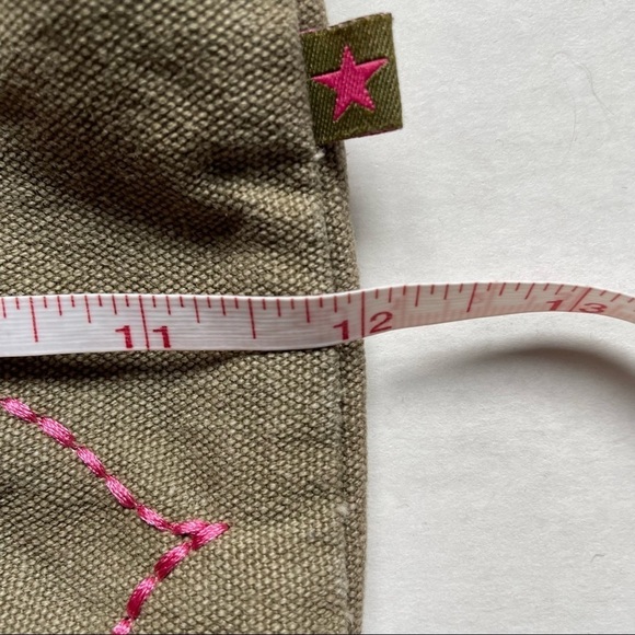 𝅺garage shoulder tote army green and pink - Picture 11 of 11